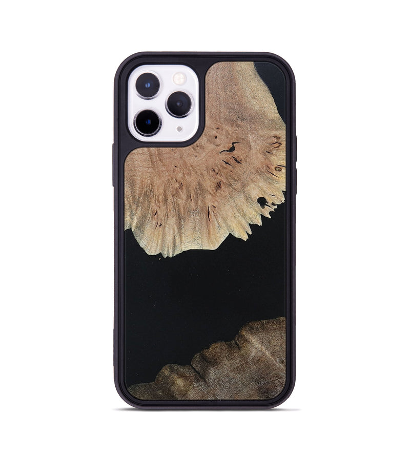 iPhone 11 Pro Wood+Resin Phone Case - Isabella (Pure Black, 682792)