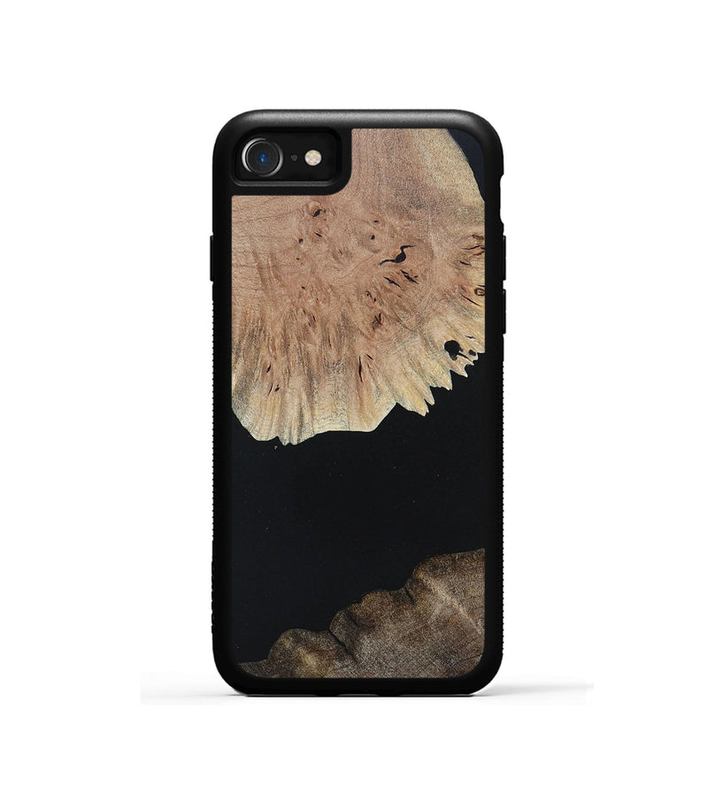 iPhone SE Wood+Resin Phone Case - Isabella (Pure Black, 682792)