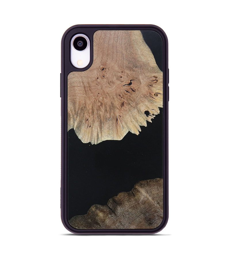 iPhone Xr Wood+Resin Phone Case - Isabella (Pure Black, 682792)