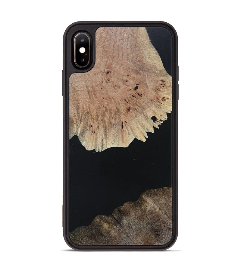 iPhone Xs Max Wood+Resin Phone Case - Isabella (Pure Black, 682792)
