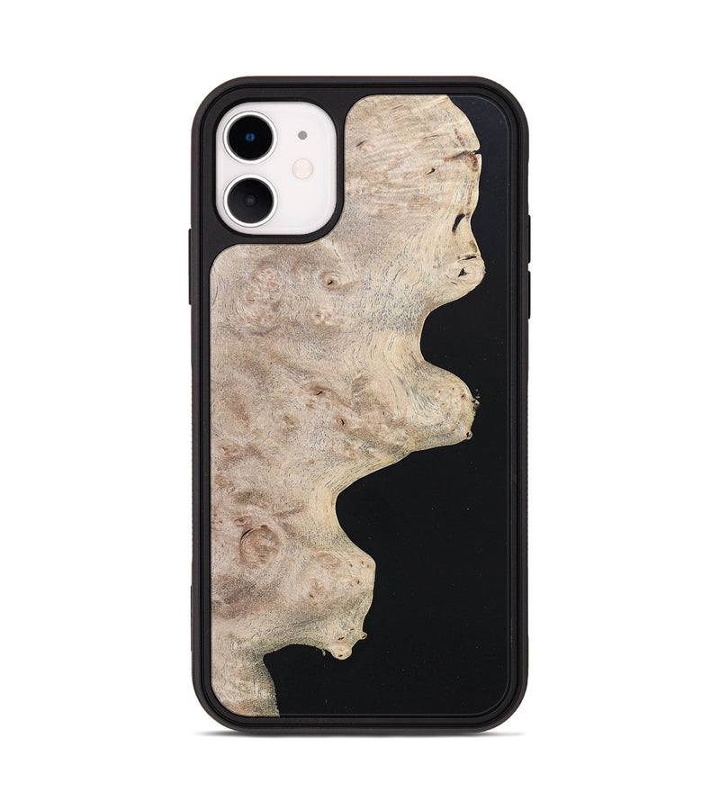 iPhone 11 Wood+Resin Phone Case - Christi (Pure Black, 682798)