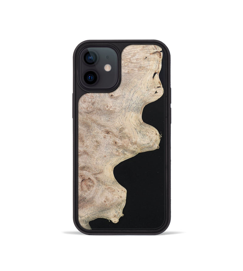 iPhone 12 mini Wood+Resin Phone Case - Christi (Pure Black, 682798)