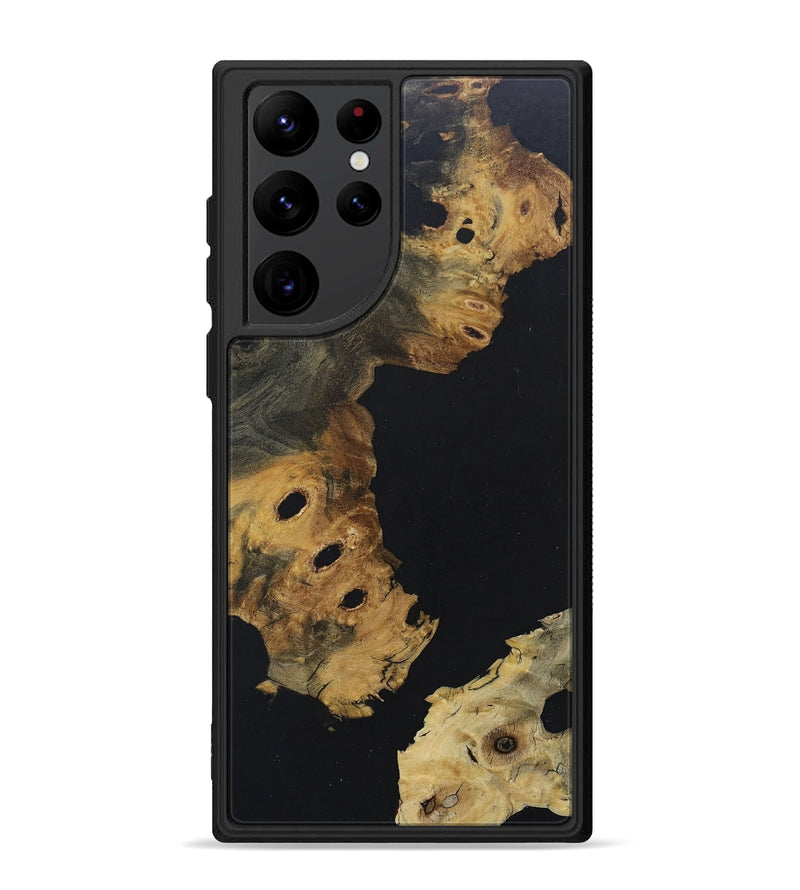 Galaxy S22 Ultra Wood+Resin Phone Case - Imani (Pure Black, 682808)