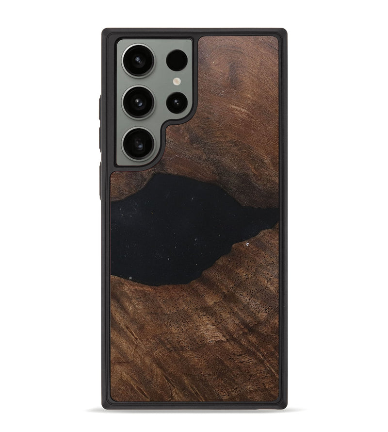 Galaxy S23 Ultra Wood+Resin Phone Case - Reagan (Pure Black, 682812)