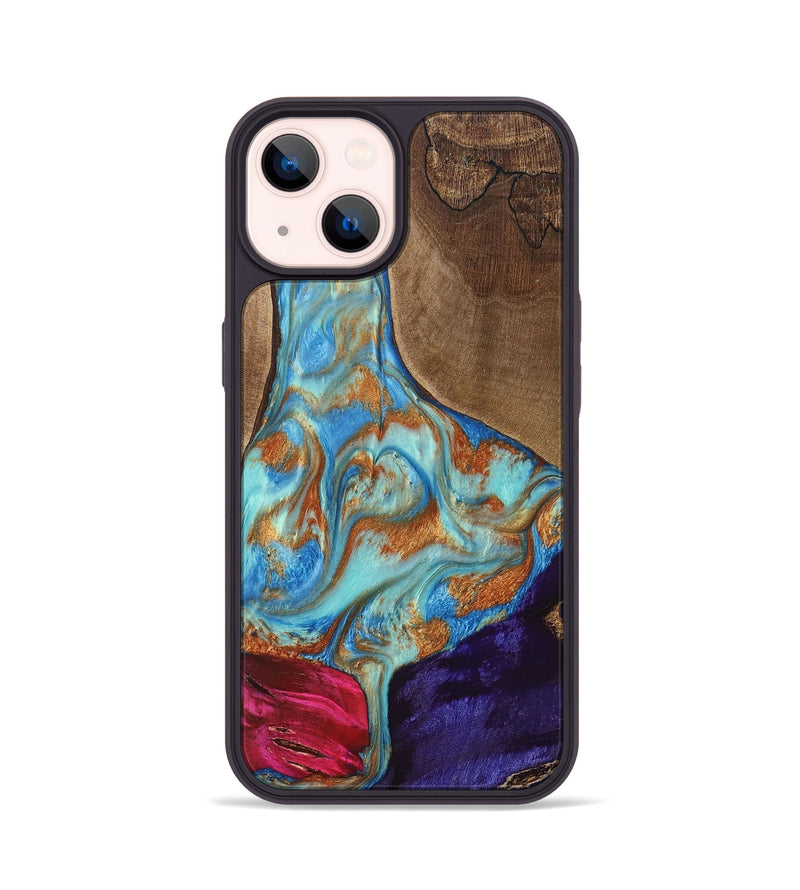 iPhone 14 Wood+Resin Phone Case - Kirk (Mosaic, 682863)