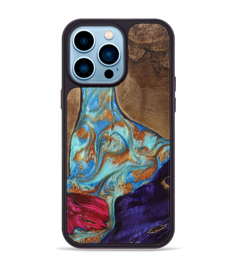 iPhone 14 Pro Max Wood+Resin Phone Case - Kirk (Mosaic, 682863)