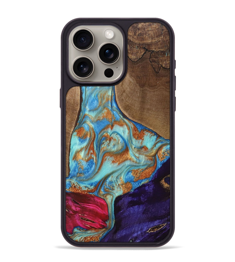 iPhone 15 Pro Max Wood+Resin Phone Case - Kirk (Mosaic, 682863)