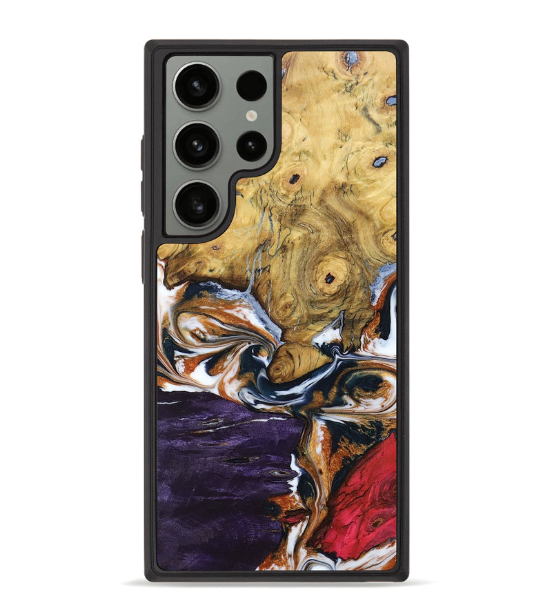 Galaxy S23 Ultra Wood+Resin Phone Case - Trey (Mosaic, 682870)