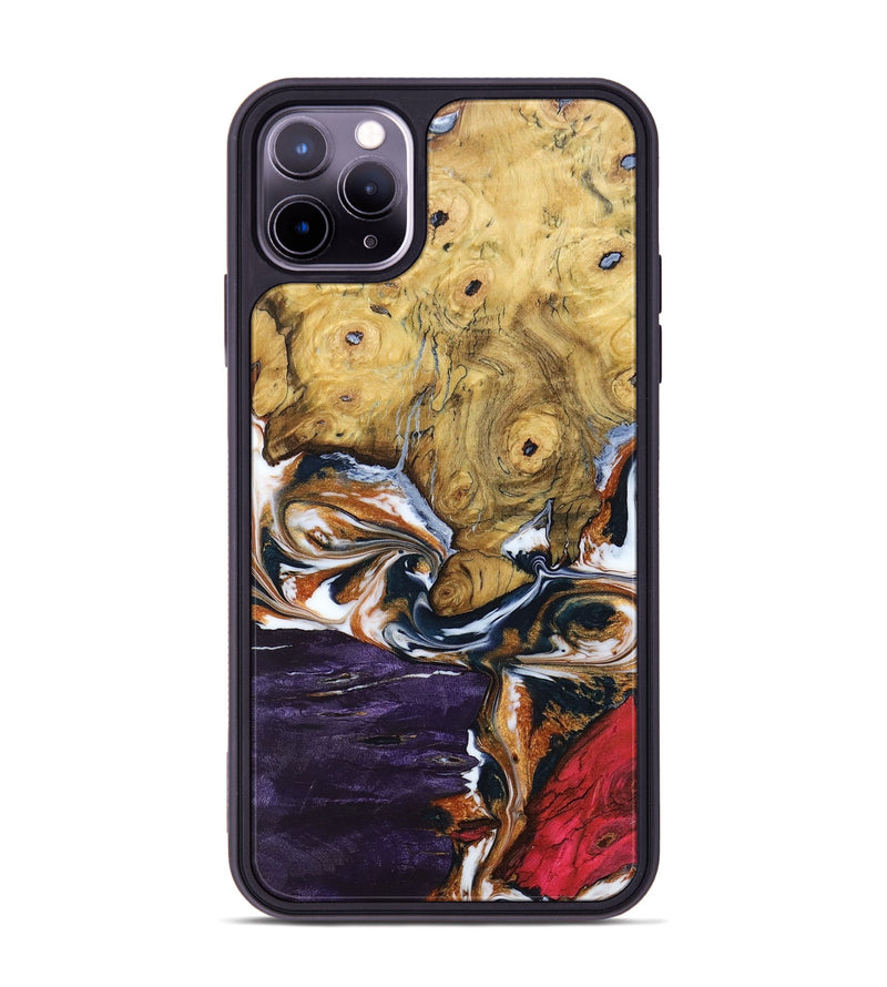 iPhone 11 Pro Max Wood+Resin Phone Case - Trey (Mosaic, 682870)