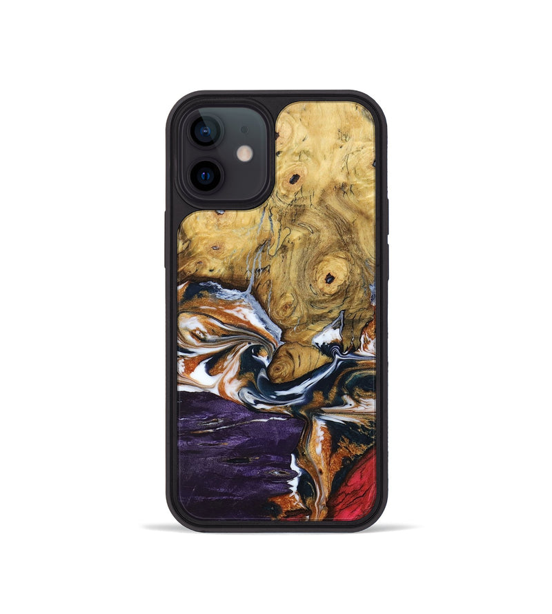 iPhone 12 mini Wood+Resin Phone Case - Trey (Mosaic, 682870)