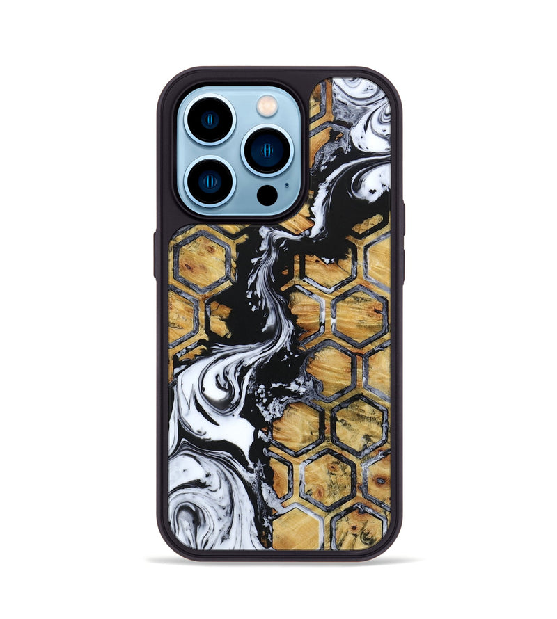 iPhone 14 Pro Wood+Resin Phone Case - Valerie (Pattern, 682915)