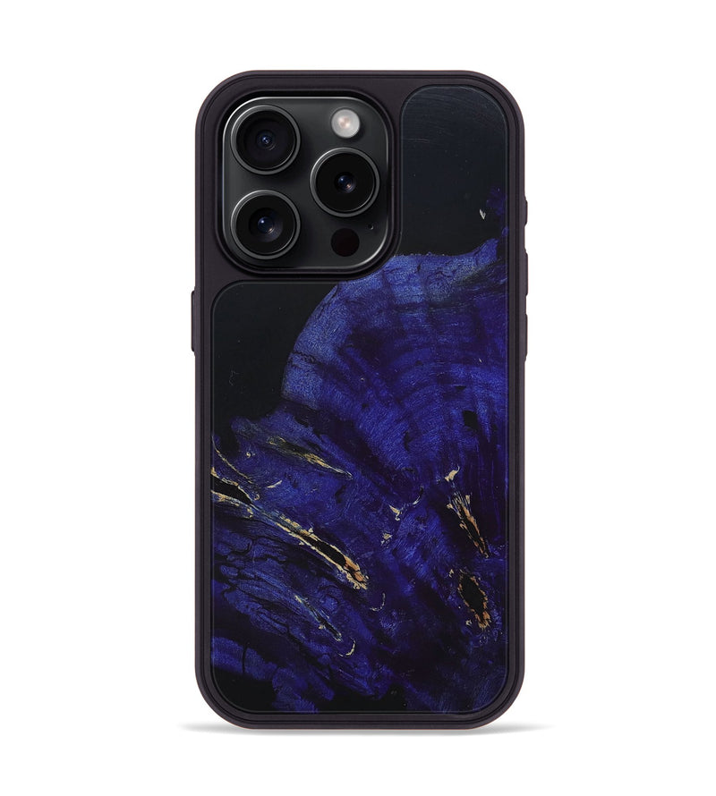 iPhone 15 Pro Wood+Resin Phone Case - Bryan (Pure Black, 683019)