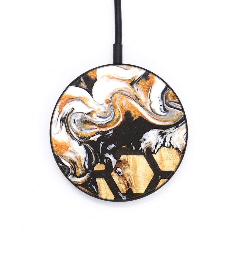 Circle Wood+Resin Wireless Charger - Carolyn (Pattern, 683029)