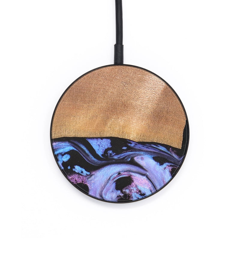Circle Wood+Resin Wireless Charger - Lindsey (Purple, 683046)