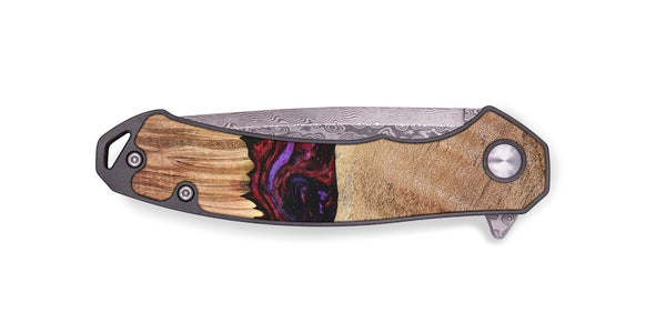 EDC Wood+Resin Pocket Knife - Blanche (Purple, 683101)