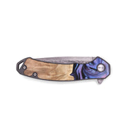 EDC Wood+Resin Pocket Knife - Chelsey (Purple, 683104)