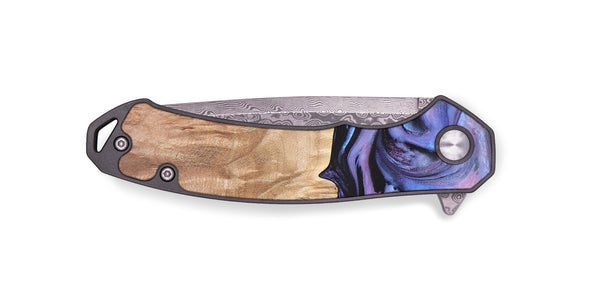 EDC Wood+Resin Pocket Knife - Chelsey (Purple, 683104)