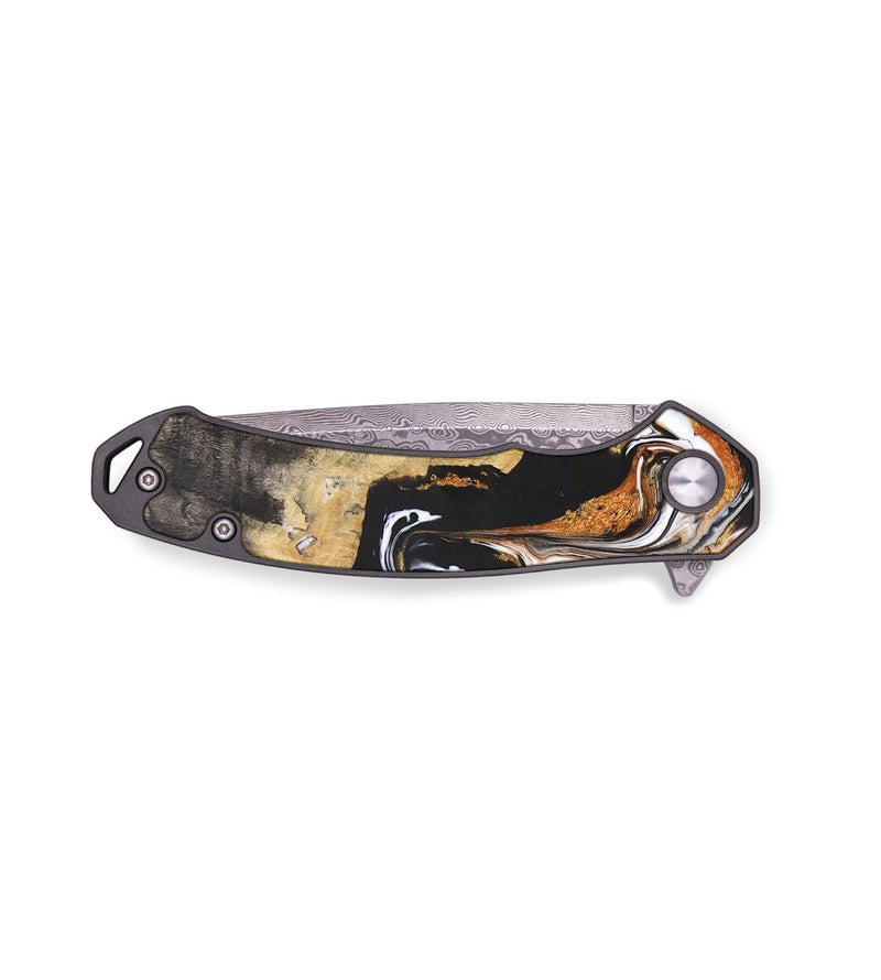 EDC Wood+Resin Pocket Knife - Gloria (Black & White, 683180)