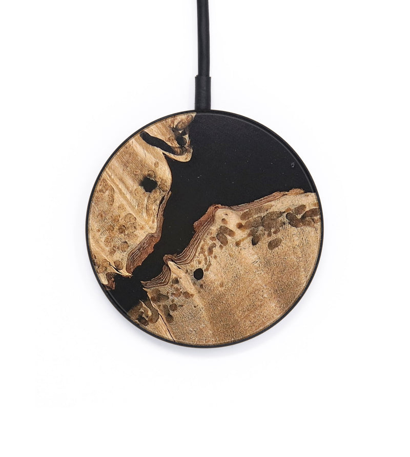 Circle Wood+Resin Wireless Charger - Ada (Pure Black, 683214)
