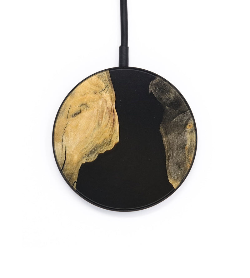 Circle Wood+Resin Wireless Charger - Imogene (Pure Black, 683218)