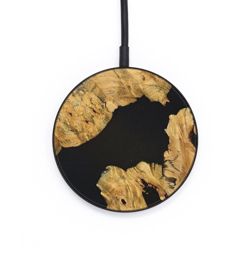 Circle Wood+Resin Wireless Charger - Salvador (Pure Black, 683221)