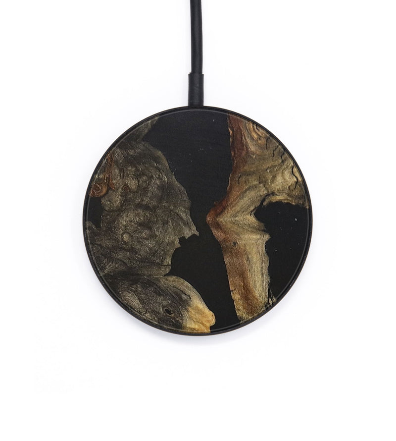 Circle Wood+Resin Wireless Charger - Kaleb (Pure Black, 683225)