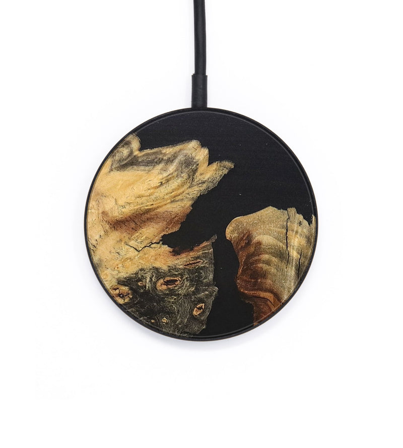 Circle Wood+Resin Wireless Charger - Patti (Pure Black, 683226)
