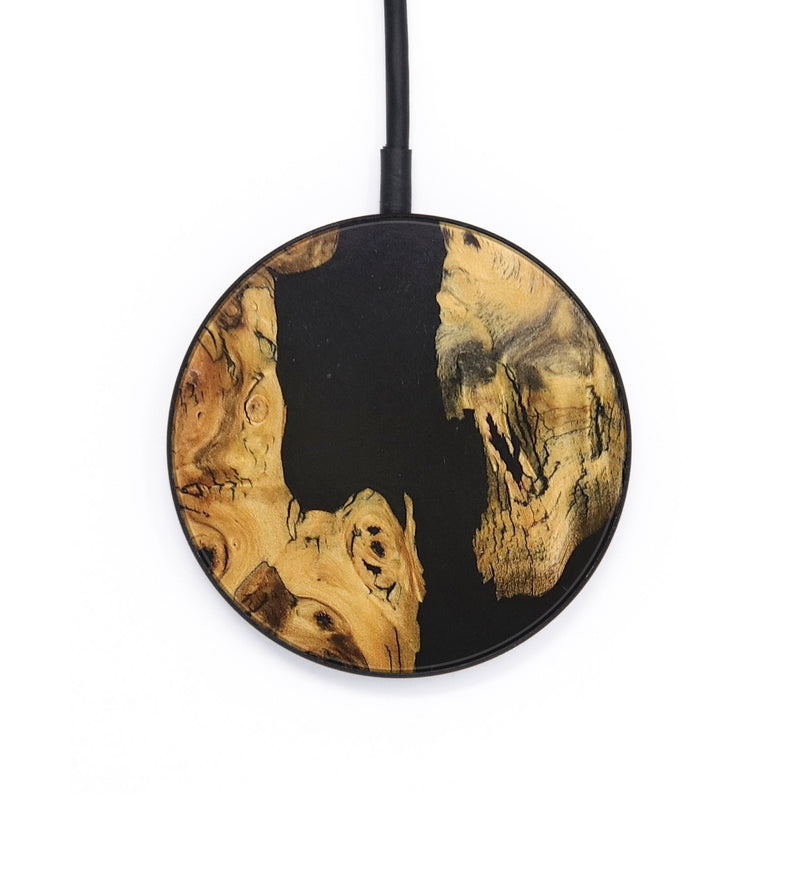 Circle Wood+Resin Wireless Charger - Daphne (Pure Black, 683227)