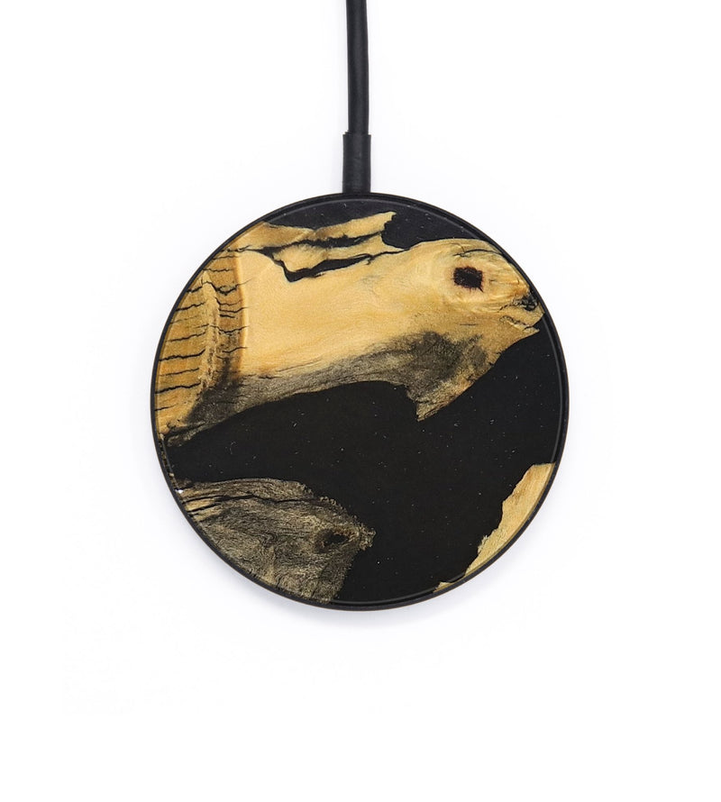 Circle Wood+Resin Wireless Charger - Clinton (Pure Black, 683233)