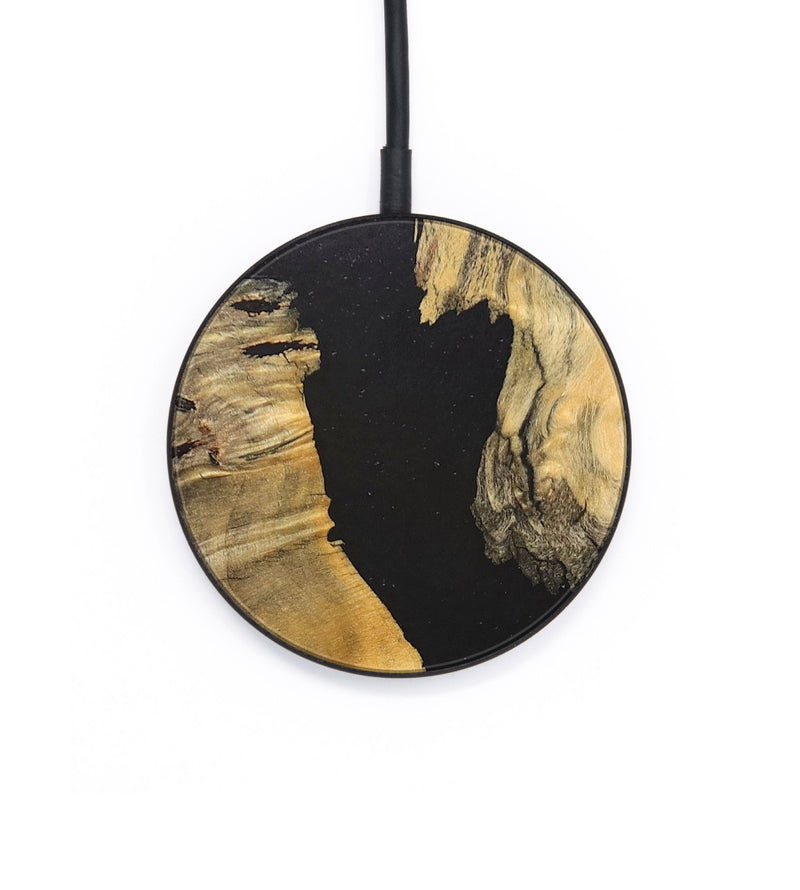 Circle Wood+Resin Wireless Charger - Julius (Pure Black, 683234)
