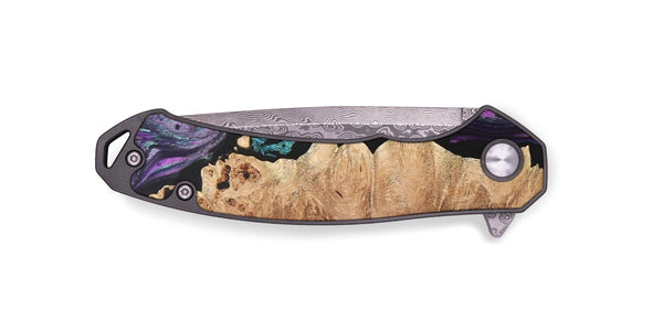 EDC Wood+Resin Pocket Knife - Miles (Purple, 683255)