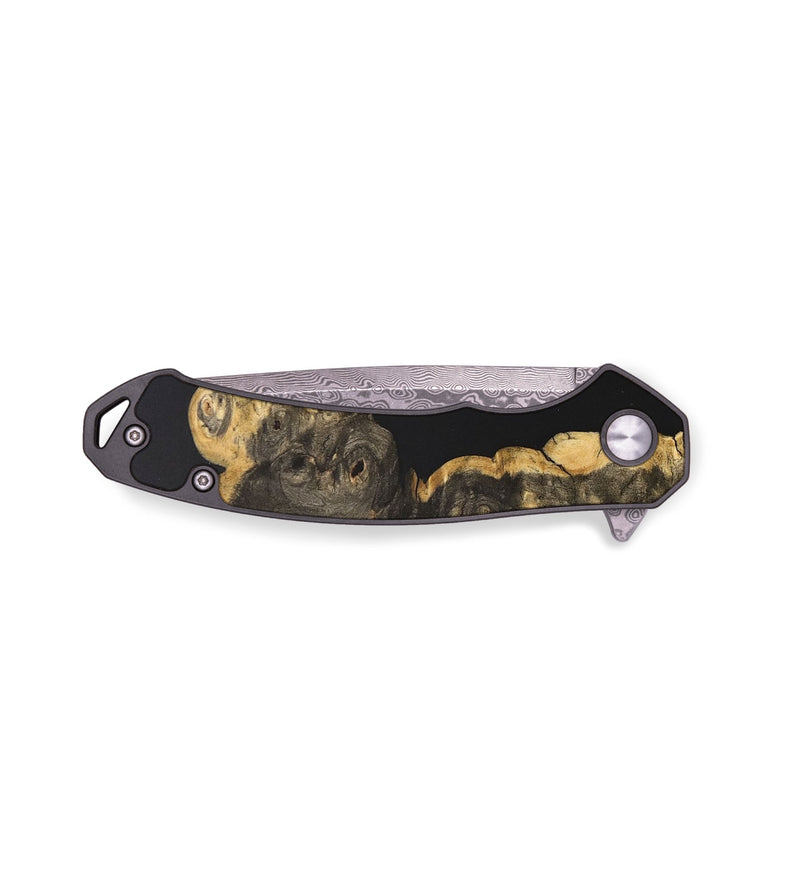 EDC Wood+Resin Pocket Knife - Darlene (Pure Black, 683257)