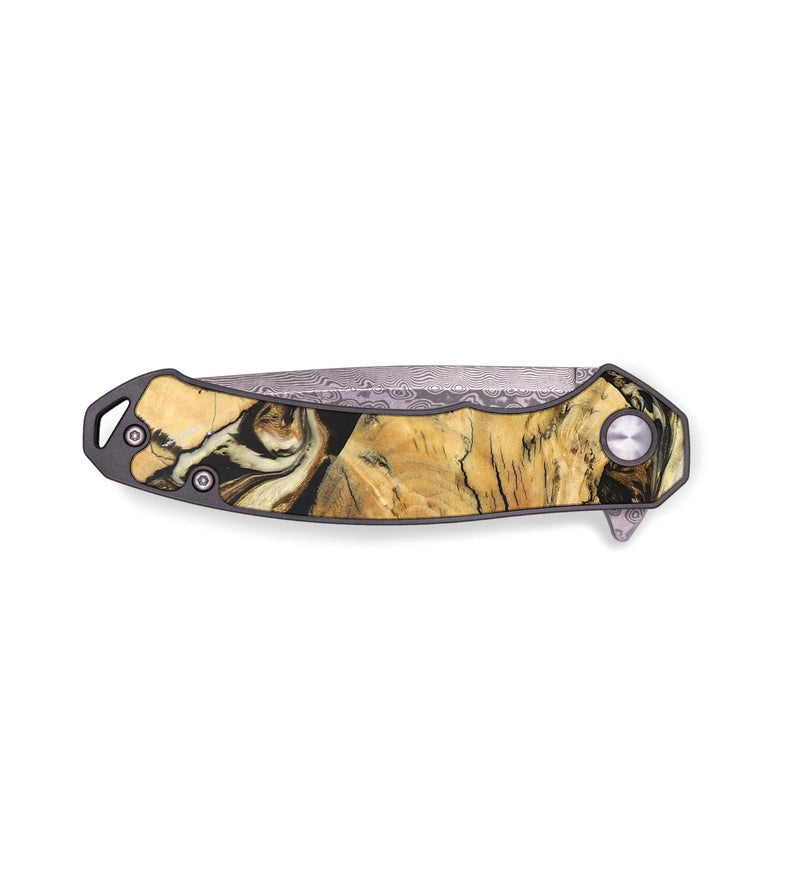 EDC Wood+Resin Pocket Knife - Madeline (Black & White, 683261)