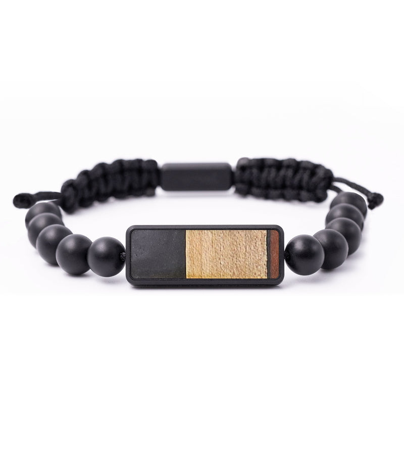 Onyx Bead Wood+Resin Bracelet - Everlee (Pure Black, 683370)