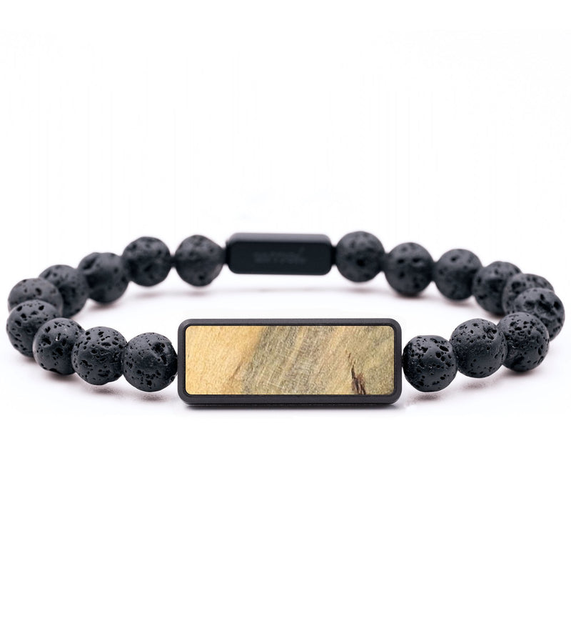 Lava Bead Wood+Resin Bracelet - Lee (Wood Burl, 683414)