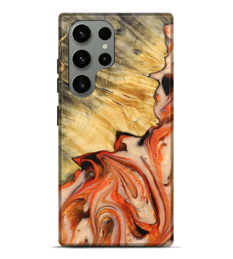 Galaxy S23 Ultra Wood+Resin Live Edge Phone Case - Harmony (Red, 683541)
