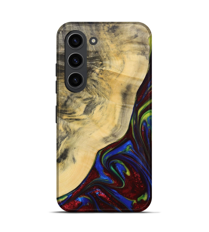 Galaxy S23 Wood+Resin Live Edge Phone Case - Dominique (Red, 683551)