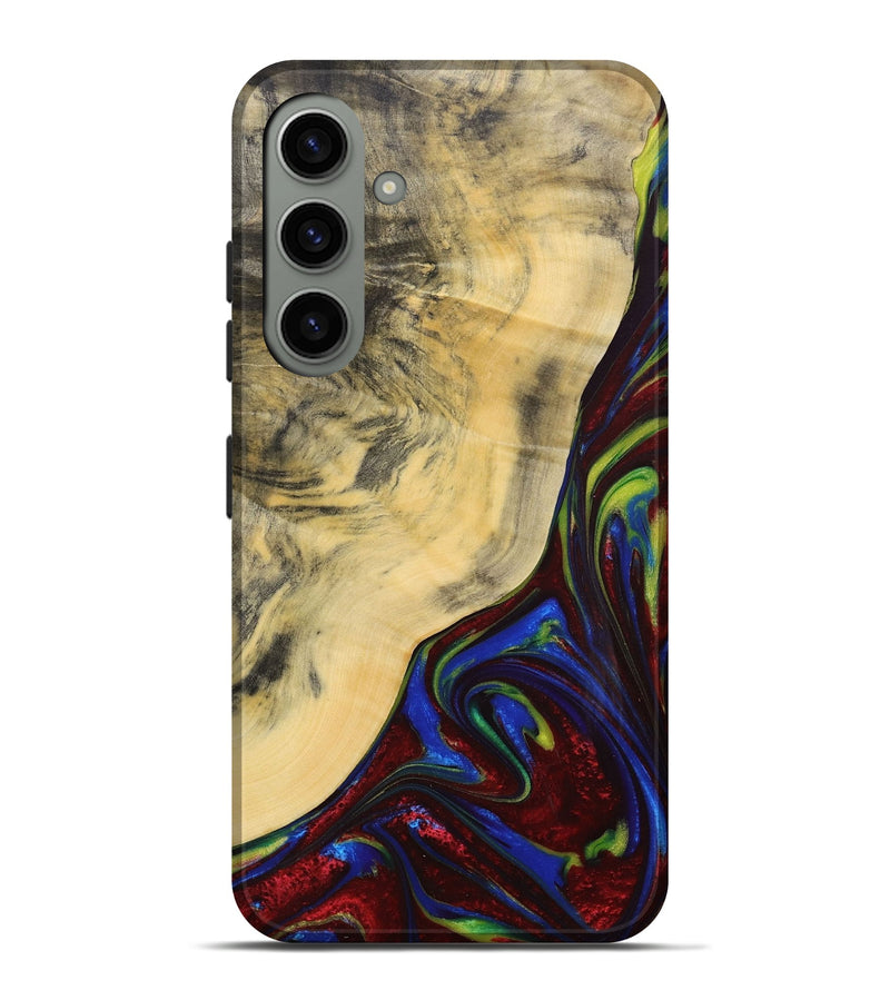 Galaxy S24 Plus Wood+Resin Live Edge Phone Case - Dominique (Red, 683551)