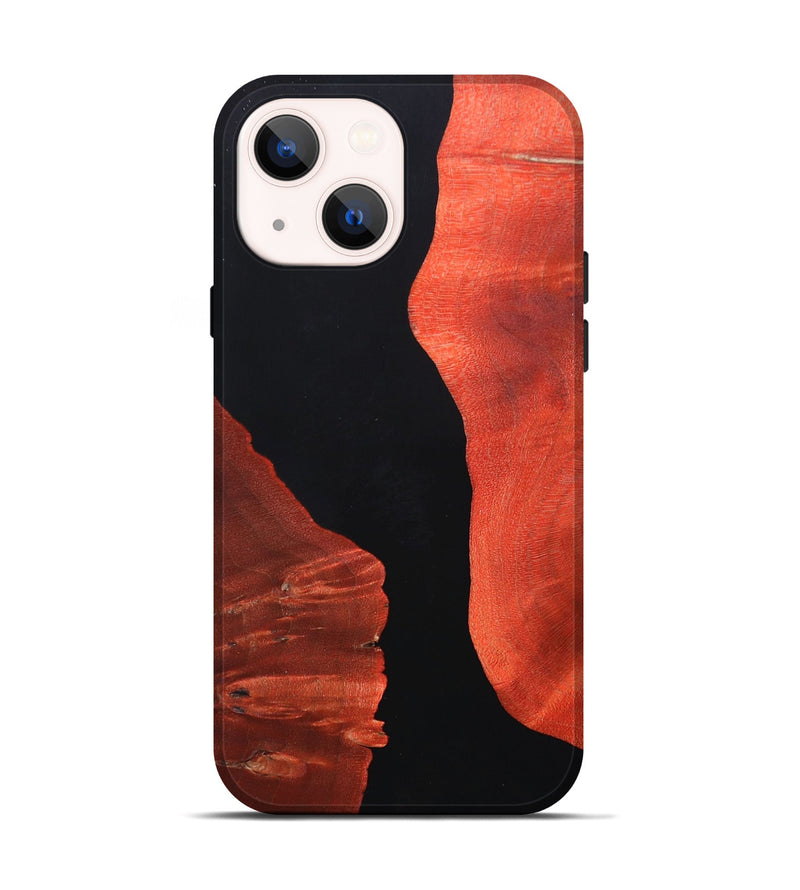 iPhone 14 Wood+Resin Live Edge Phone Case - Agnes (Pure Black, 683580)