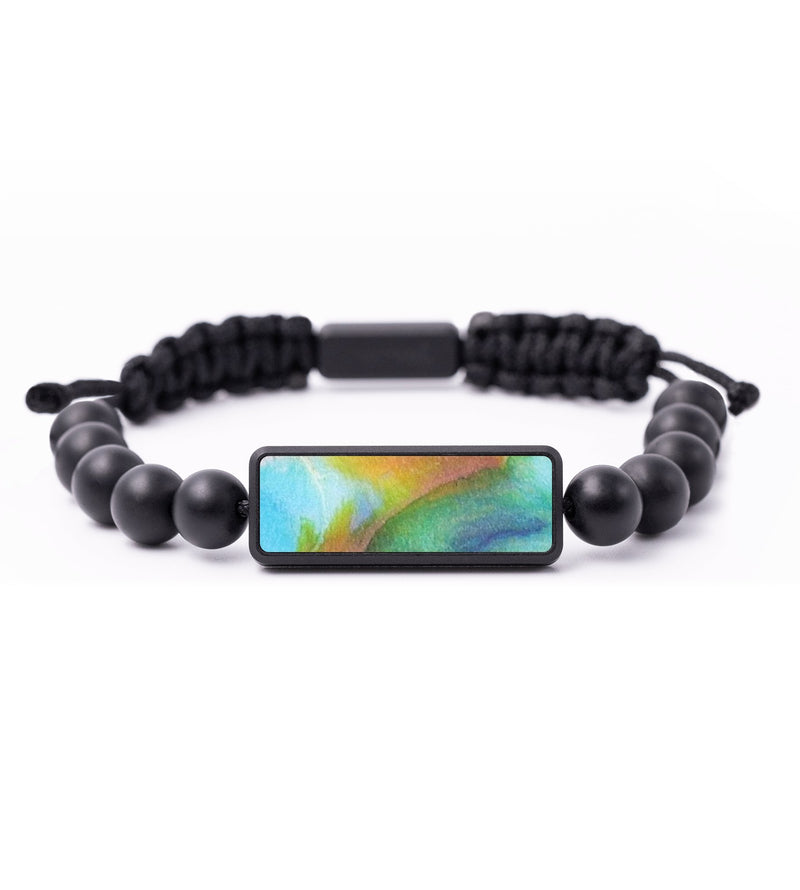 Onyx Bead ResinArt Bracelet - Haylee (Watercolor, 683771)