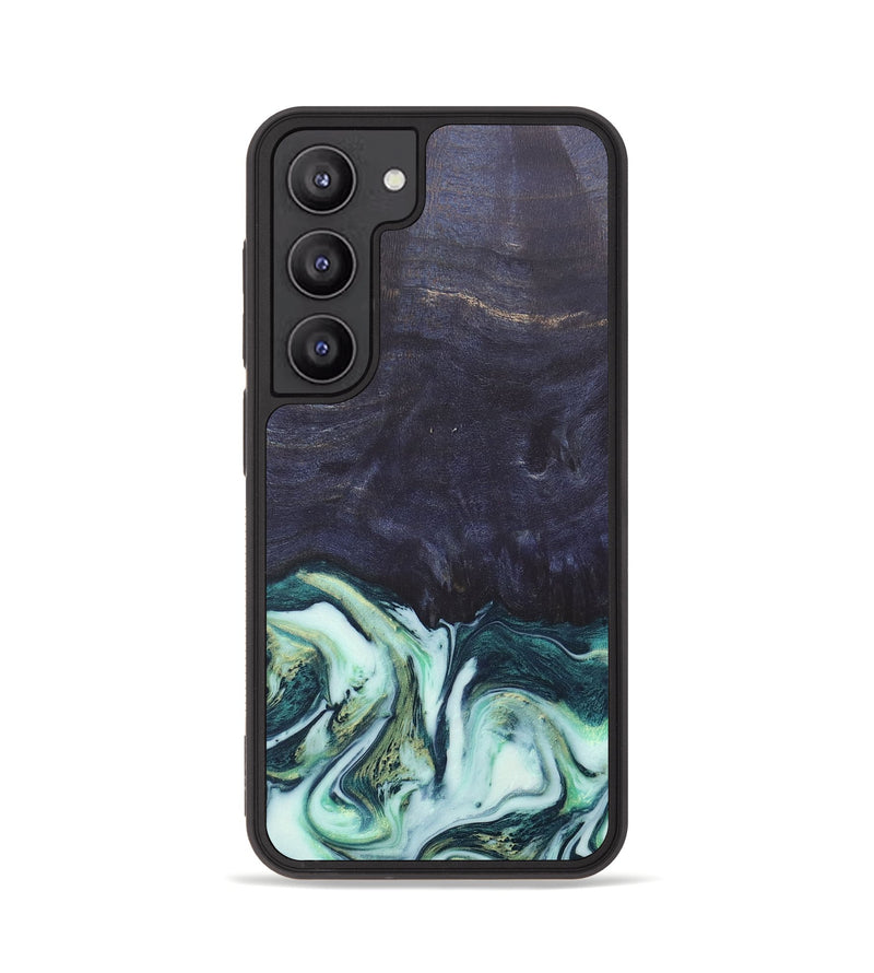 Galaxy S23 Wood+Resin Phone Case - Roy (Green, 684010)