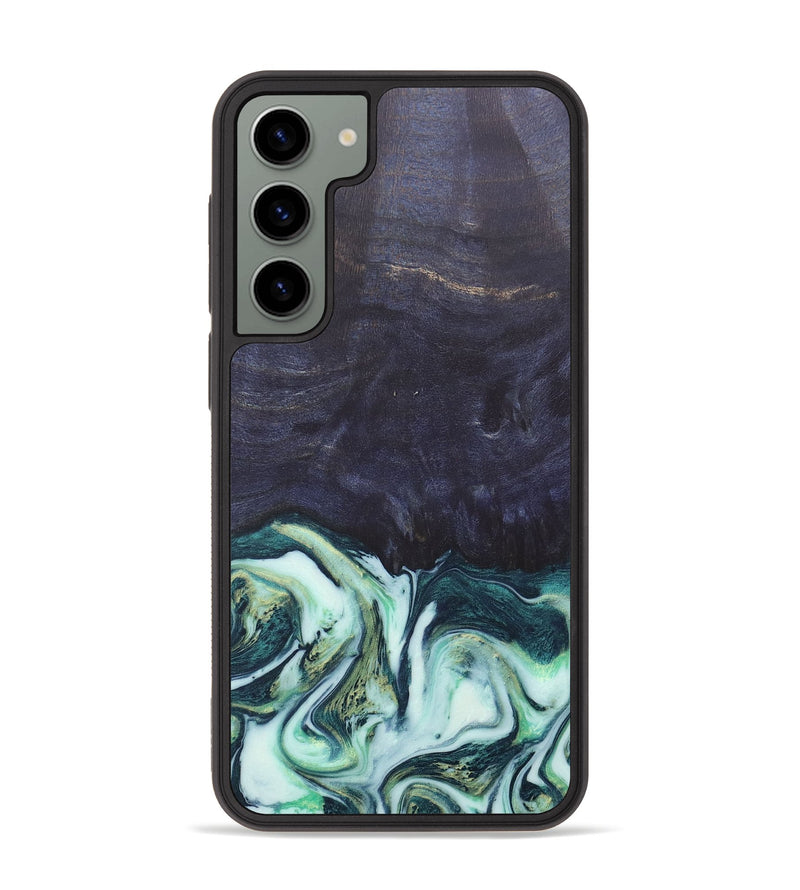 Galaxy S23 Plus Wood+Resin Phone Case - Roy (Green, 684010)