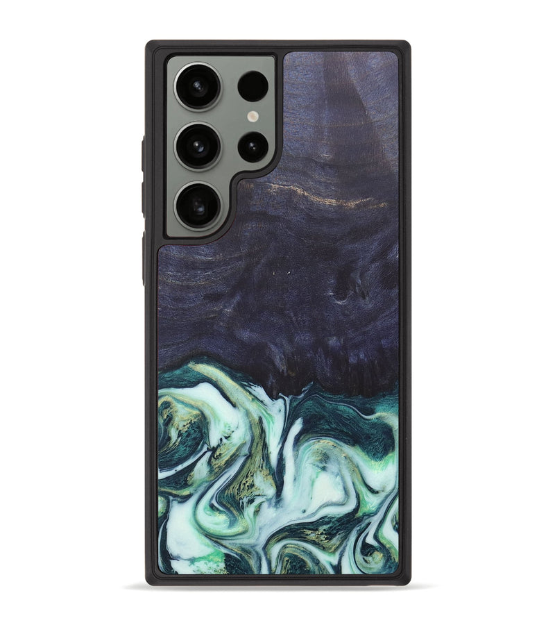 Galaxy S23 Ultra Wood+Resin Phone Case - Roy (Green, 684010)
