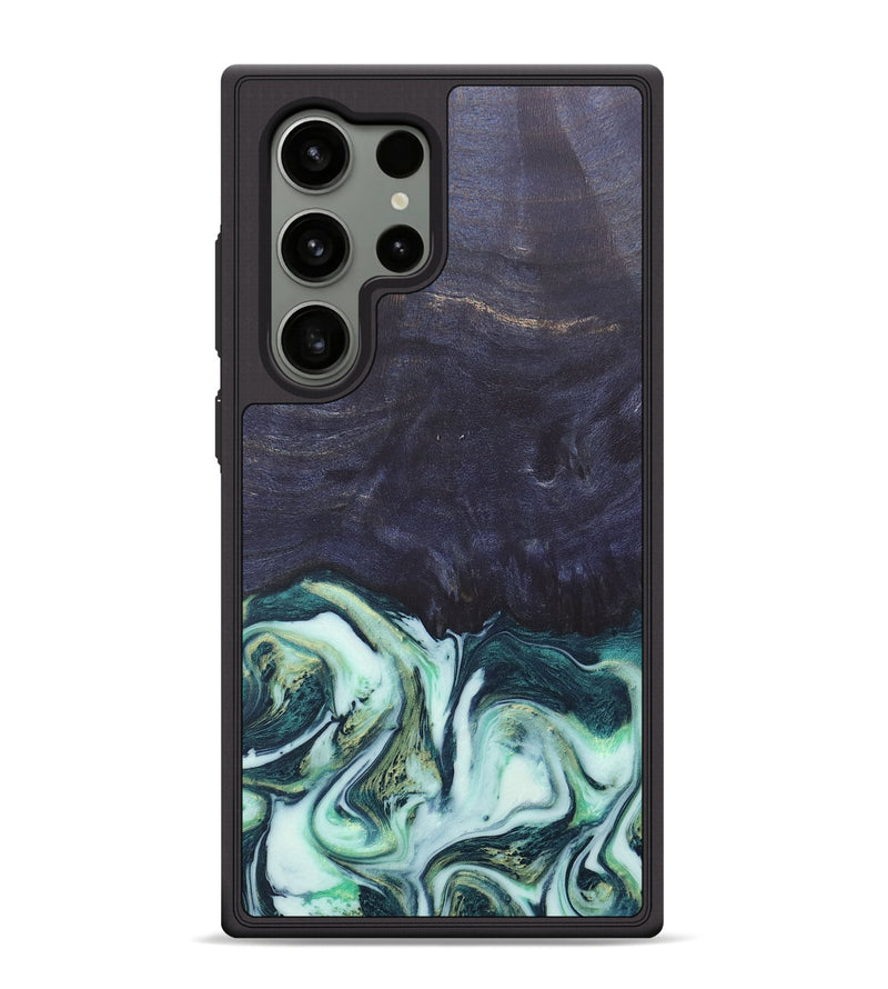 Galaxy S24 Ultra Wood+Resin Phone Case - Roy (Green, 684010)