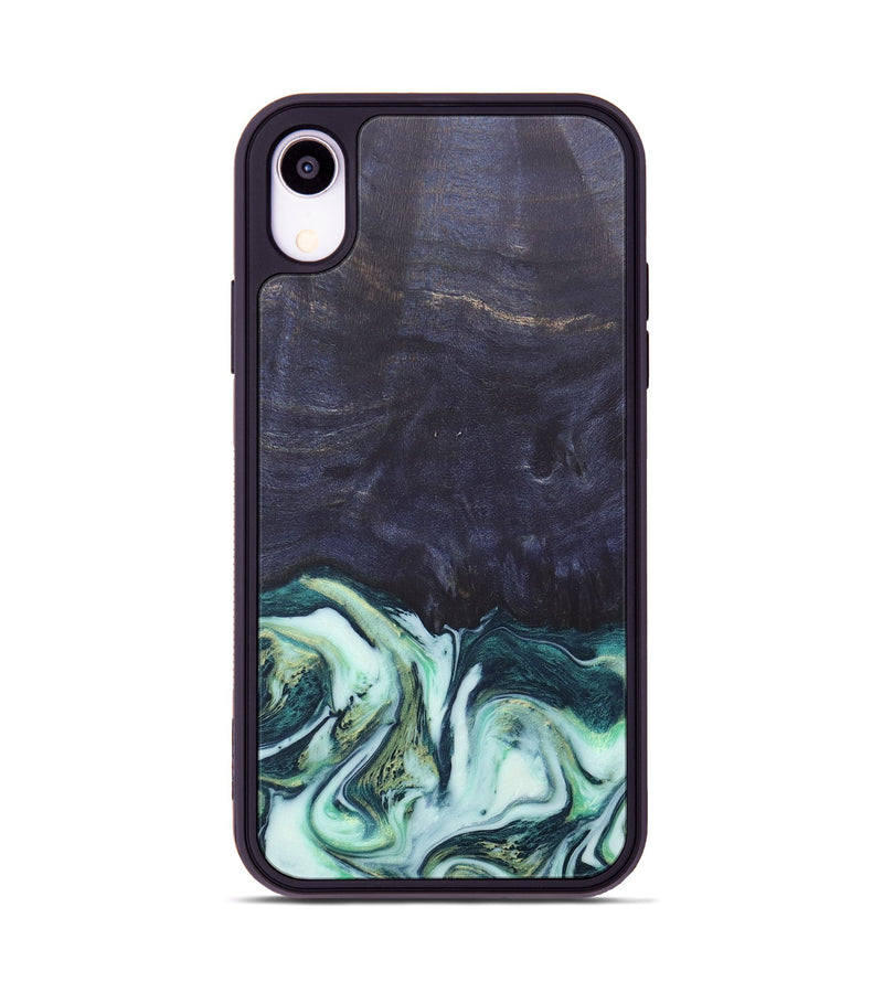 iPhone Xr Wood+Resin Phone Case - Roy (Green, 684010)