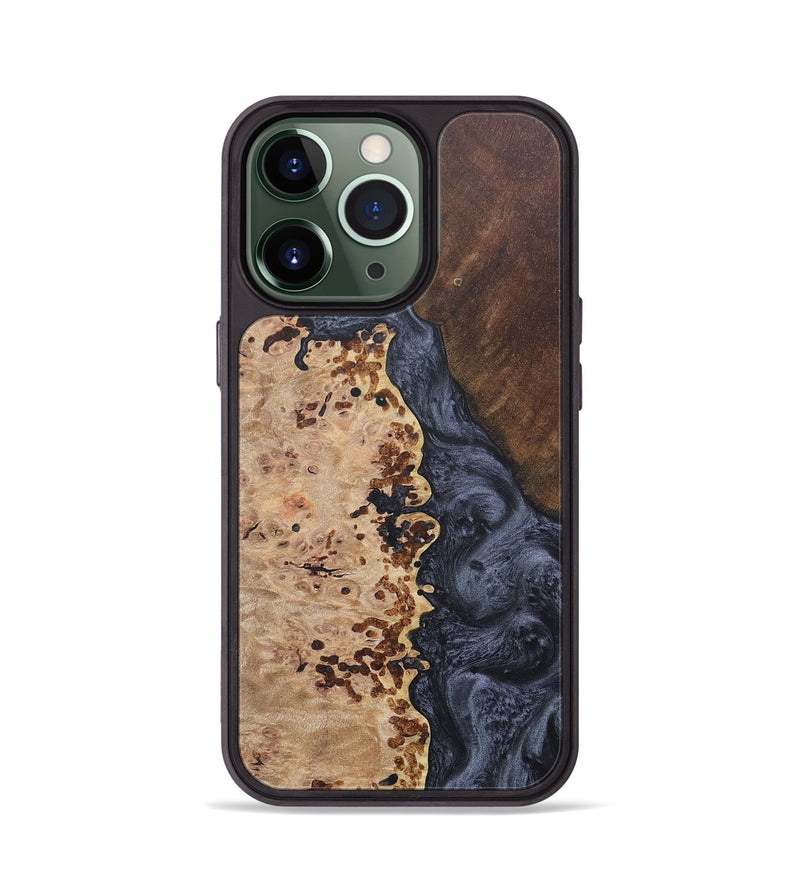 iPhone 13 Pro Wood+Resin Phone Case - Sloane (Pure Black, 684060)
