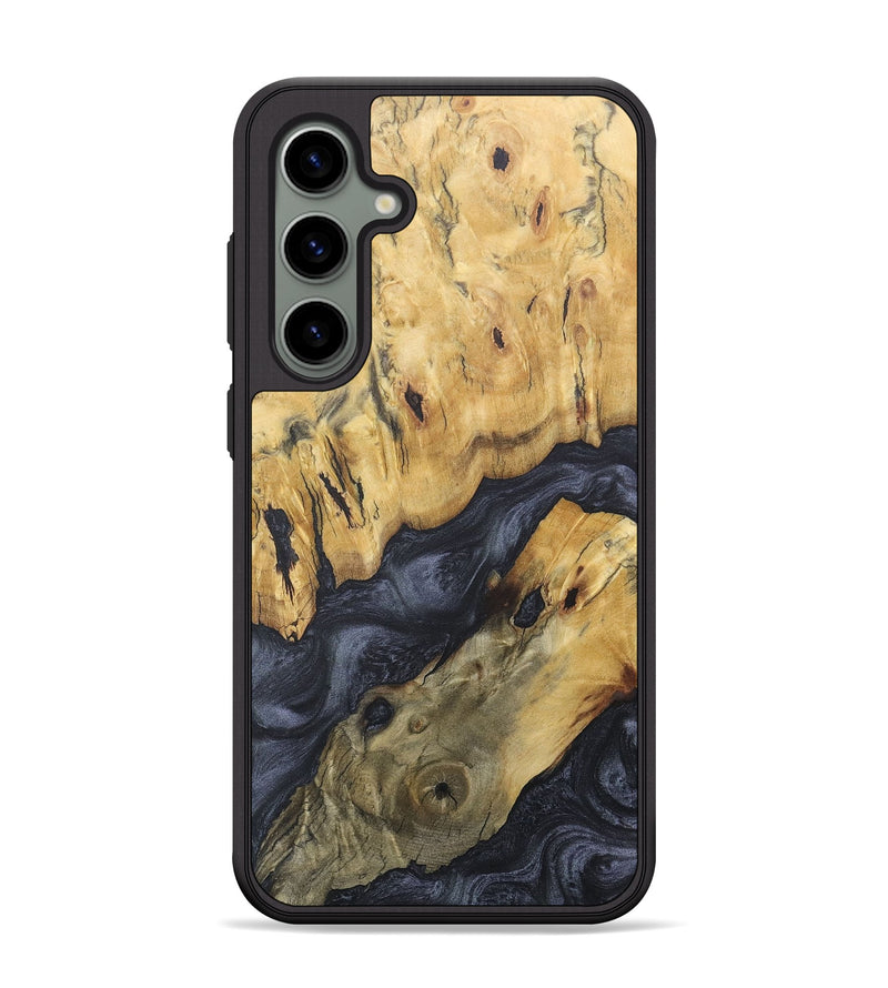 Galaxy S24 Plus Wood+Resin Phone Case - Lucas (Pure Black, 684061)