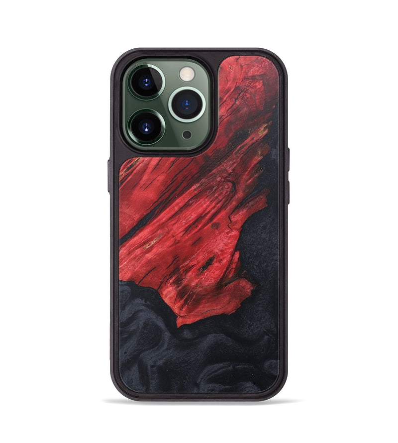 iPhone 13 Pro Wood+Resin Phone Case - Lorrie (Pure Black, 684086)