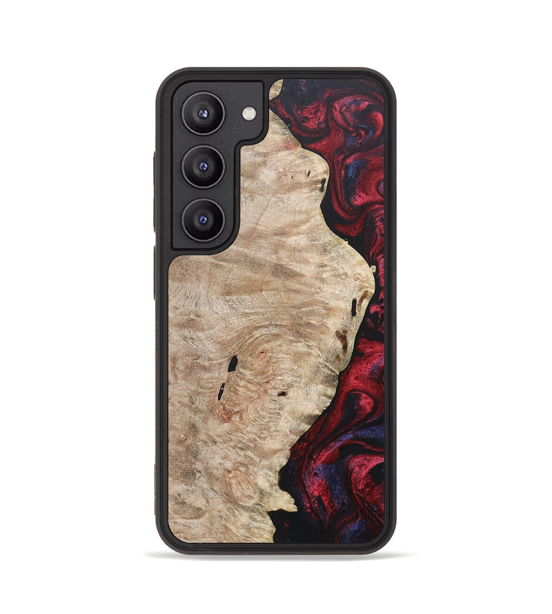 Galaxy S23 Wood+Resin Phone Case - Barbara (Red, 684099)