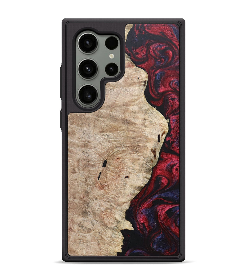 Galaxy S24 Ultra Wood+Resin Phone Case - Barbara (Red, 684099)